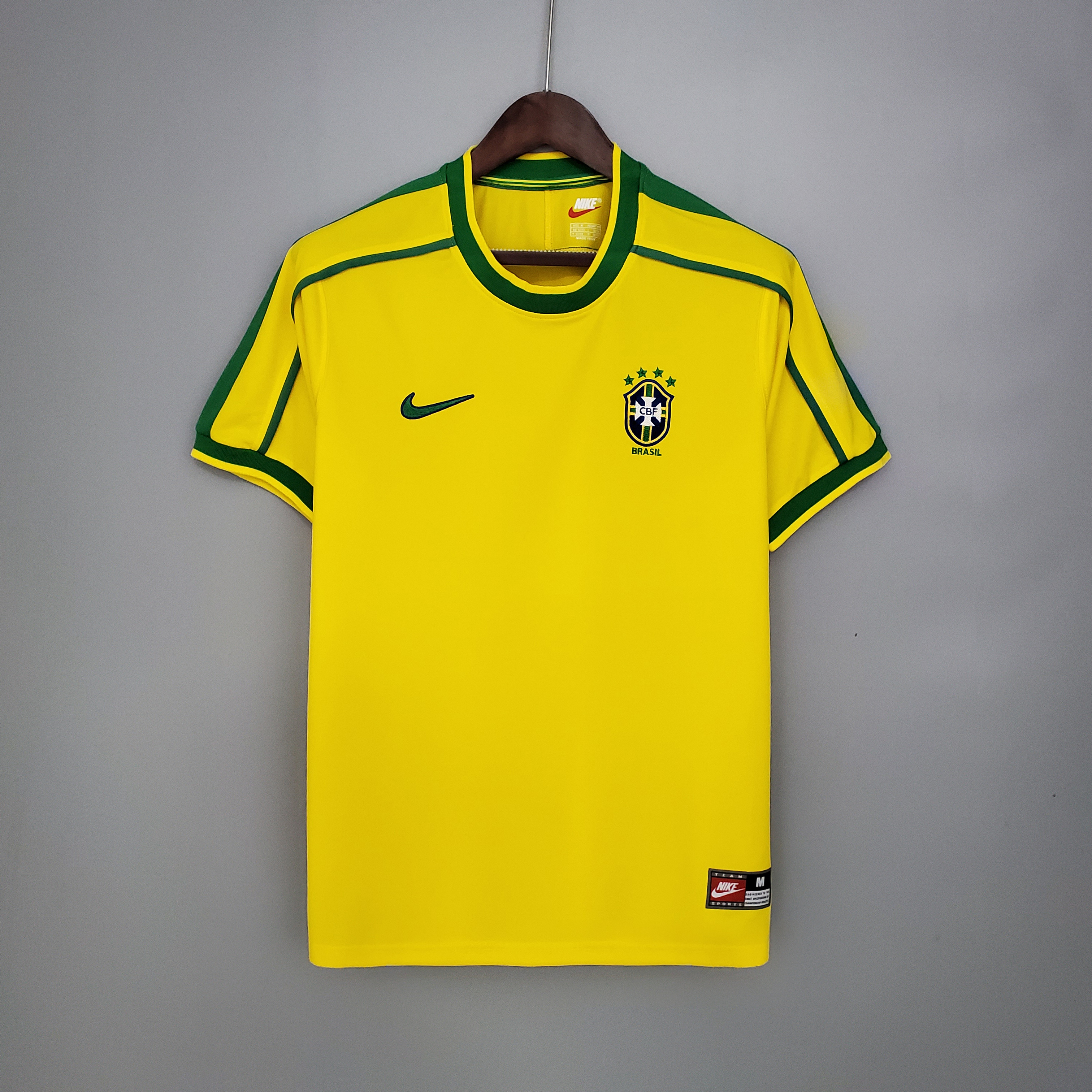 Retro Brazil 1998 Home Stadium Jersey